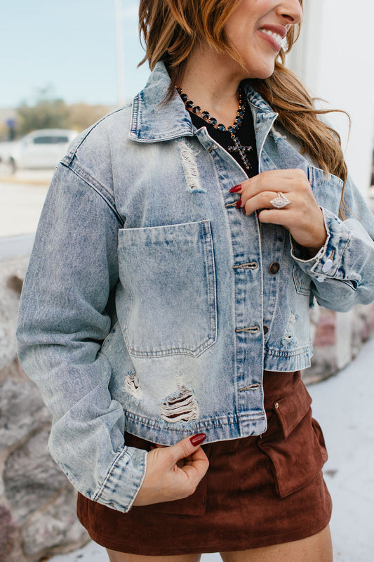 Edge It Out Denim Jacket - Reg & Curvy