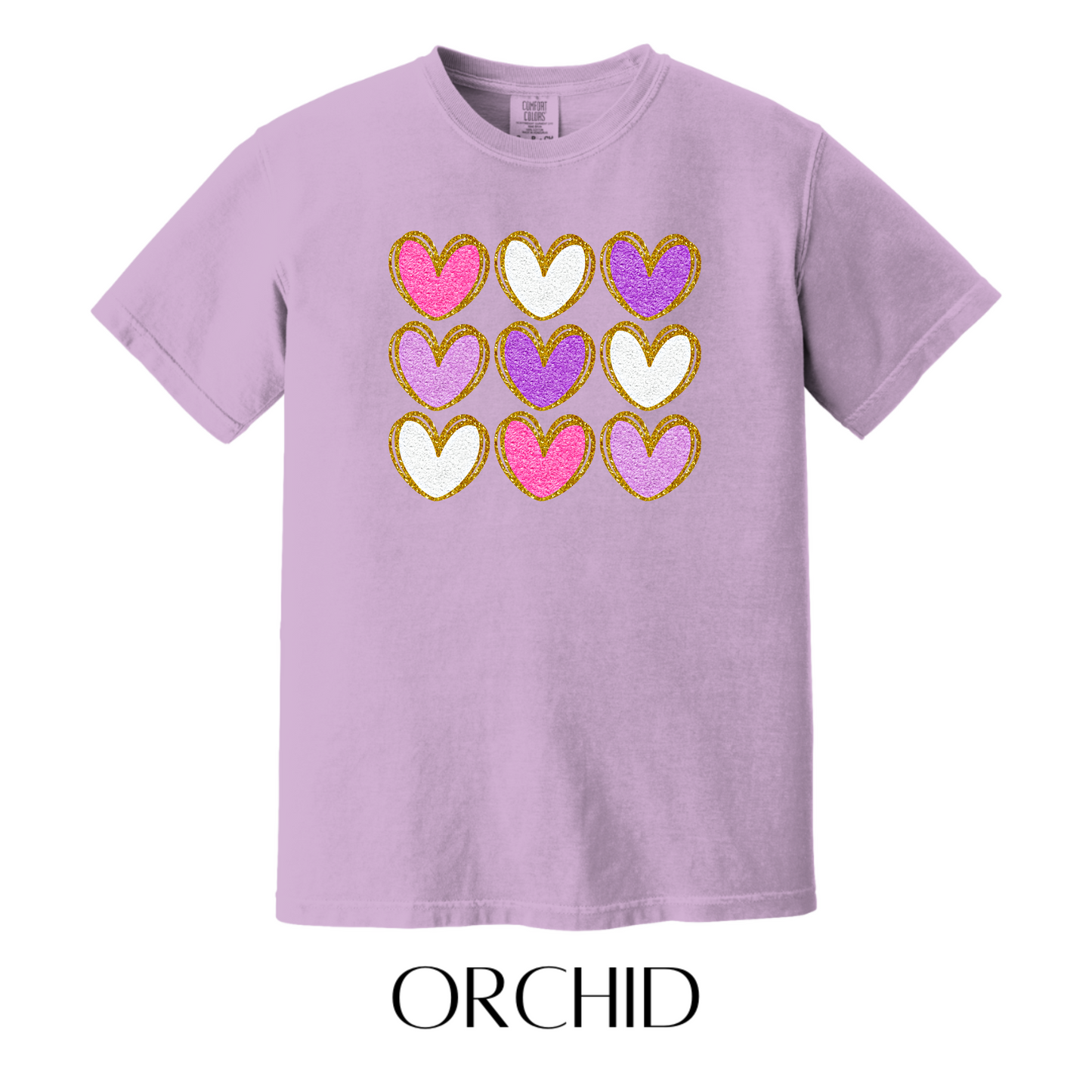 Chenille Hearts Graphic Tee