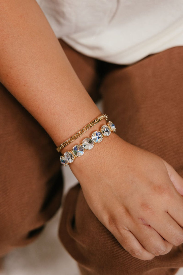 12MM Extra Credit Bracelet in Clear - Macoma Boutique315 Jewelry