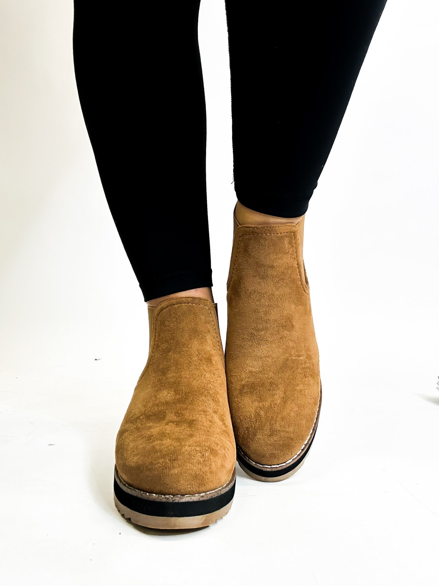 Bottines en simili-daim tabac Love You a Latte de Corky