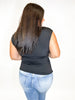 Wrap Star Top in Black - Reg/Curvy