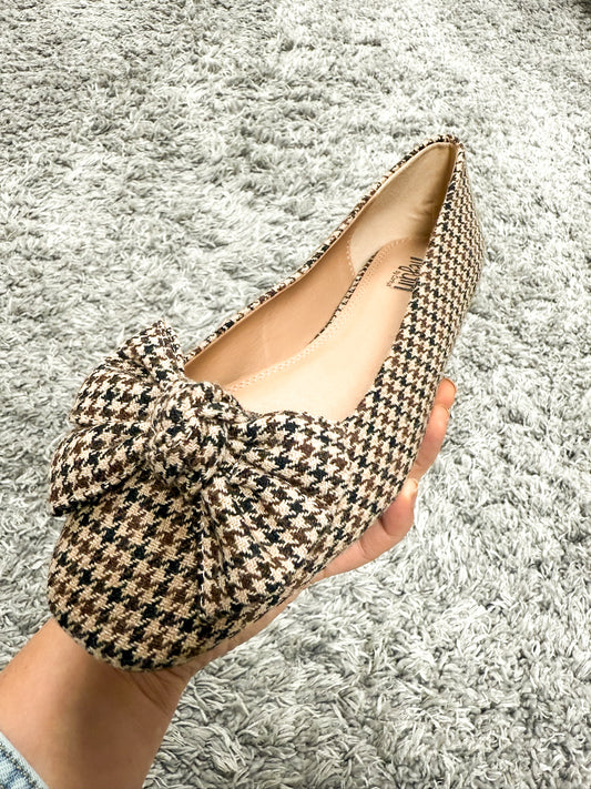 Corky's Black Tan Houndstooth Sugar Rush Flats