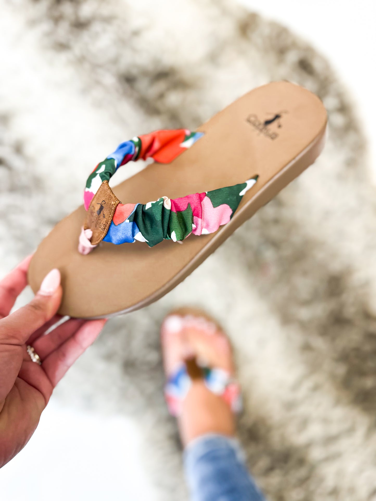 Corky's Floral Ripple Flip Flops FINAL SALE