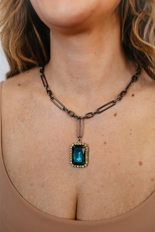 Tova Mini Soleil Necklace in Emerald - FINAL SALE