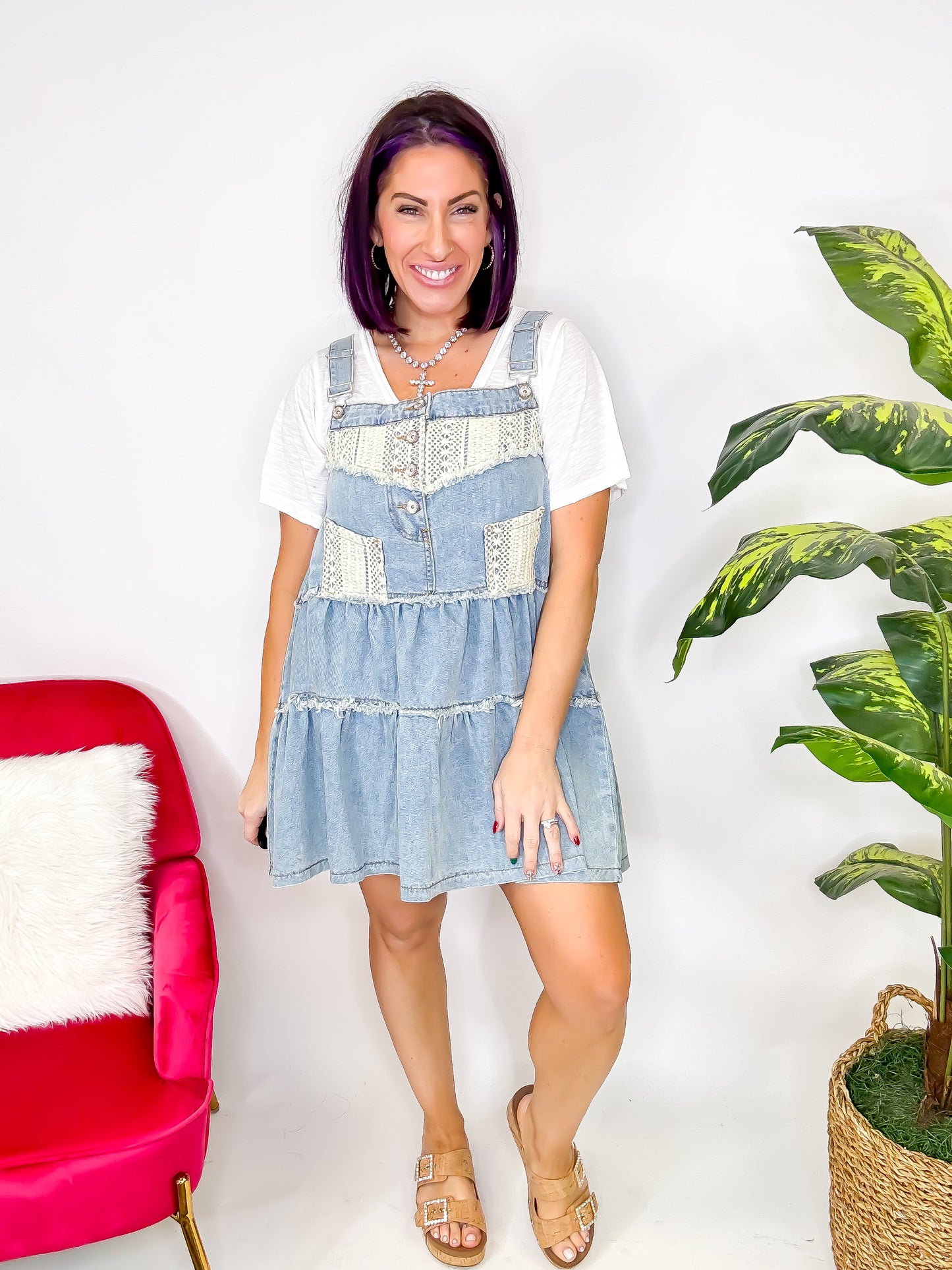 Home Sweet Home Overalls Dress