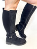 Corky's Black Faux Suede Hay There Boots Wide Calf Friendly