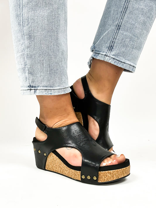 Corky's Black Stitch Carley Sandals