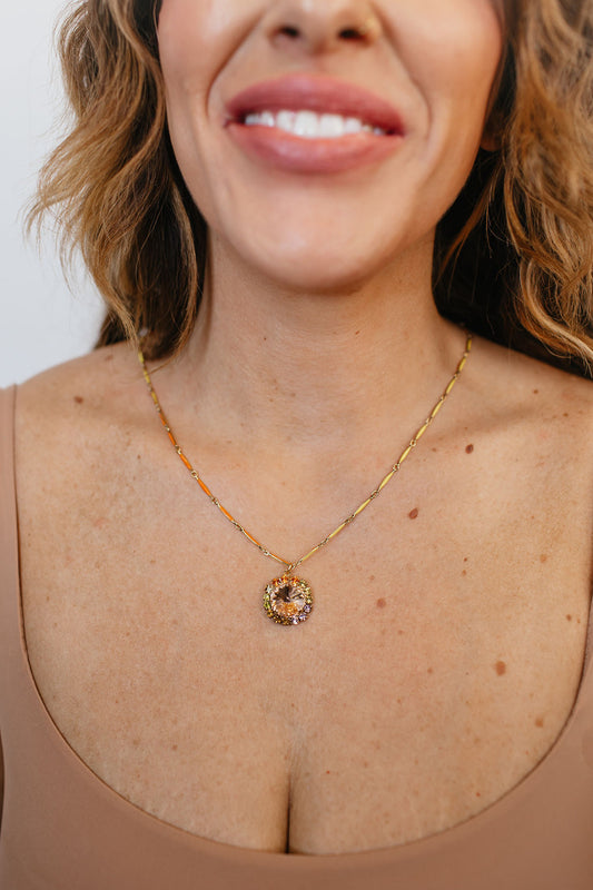 Tova Dawnie Necklace in Orange Yellow - FINAL SALE