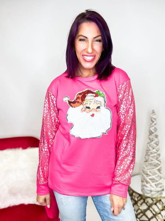 Sequin Santa Sweatshirt - Reg/Curvy