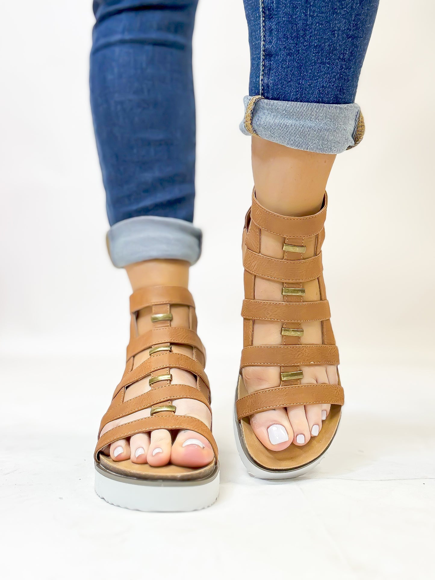 Corky's Cognac Caged Animal Sandals - FINAL SALE