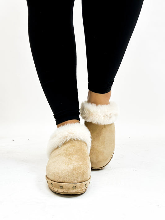 Corky's Camel Faux Suede Just Fur Fun Shoes