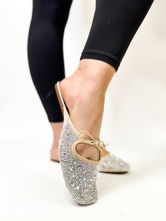 Corky's Clear Rhinestones Tongue Tied Flats