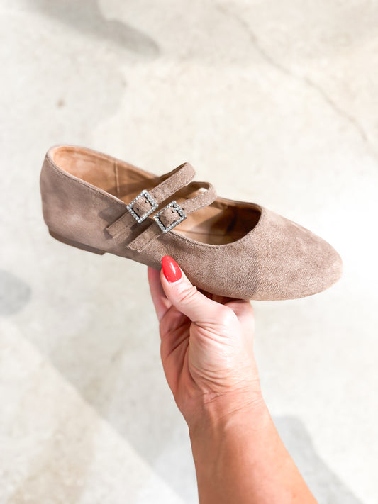 Presale: Corky's Walnut Faux Suede Own It Flats