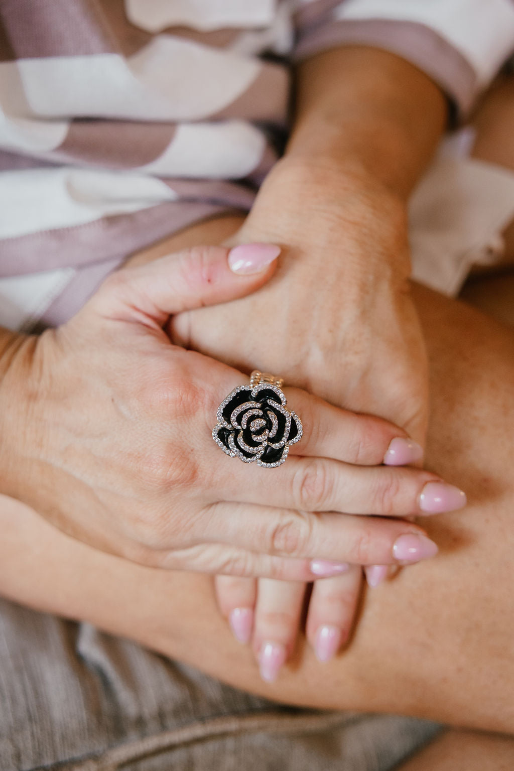 Midnight Bloom Stretch Ring