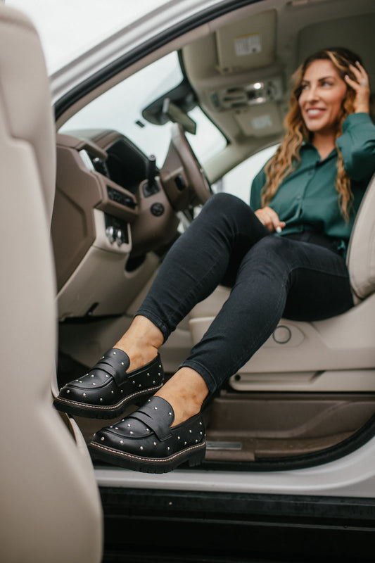 Corky's Black Stud Muffin Shoes