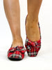 Corky's Red Plaid Sugar Rush Flats