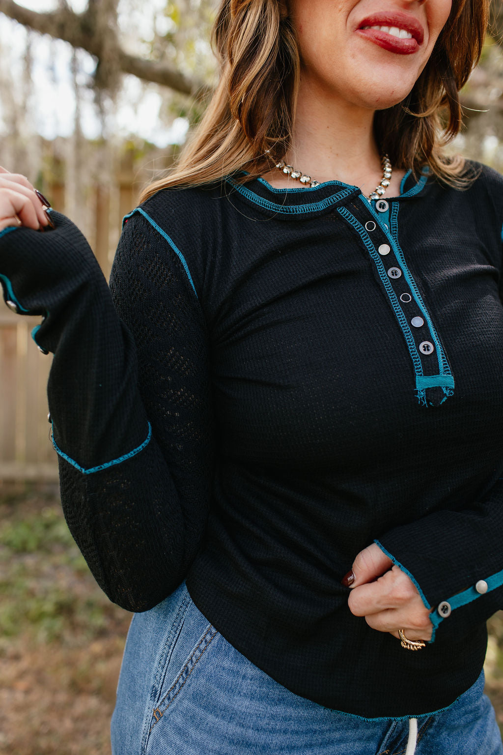 Teal Touch Top