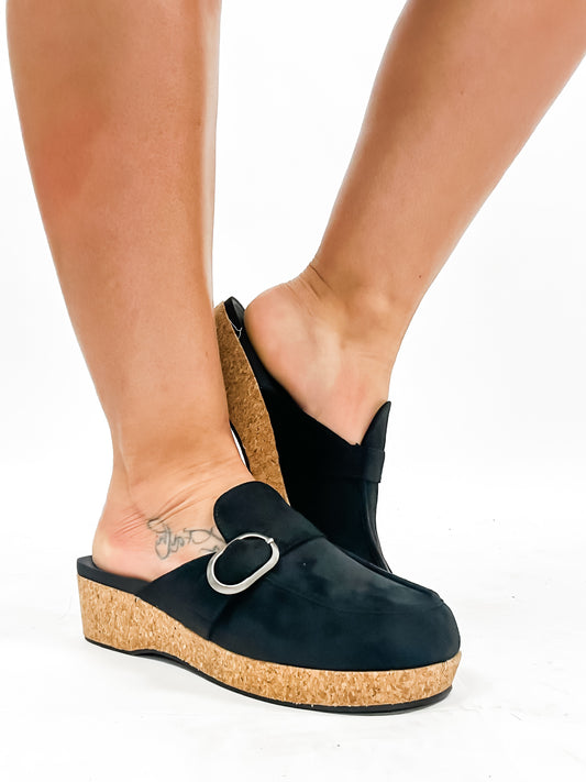 Corky's Black Faux Suede All Get Out Shoes