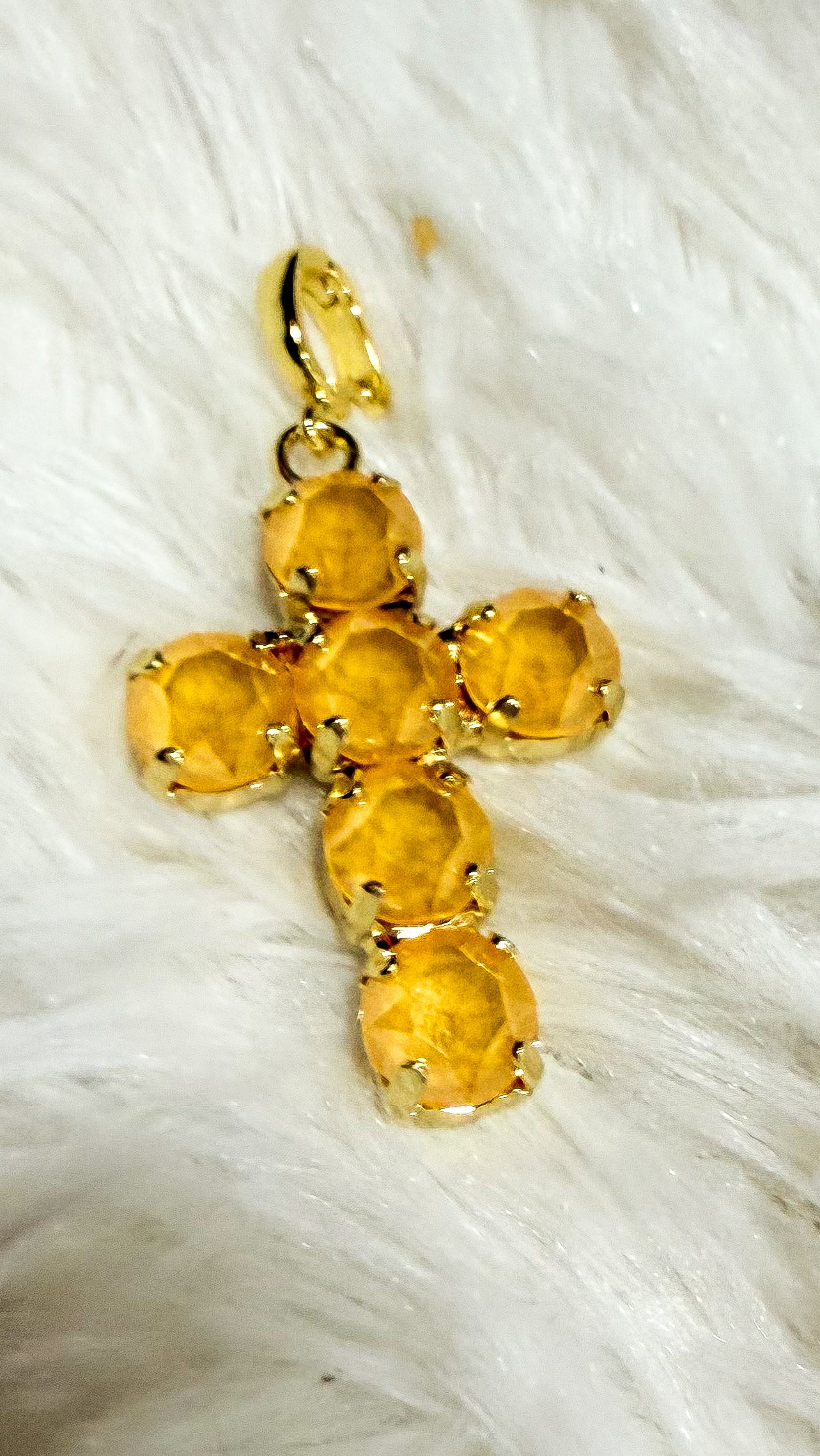 Mini Cross Charms in Yellow