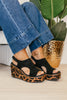 Corky's Black Faux Suede Freddie Wedges