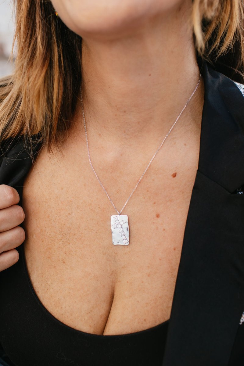 24KT White Gold Dip CZ Cross Necklace - Macoma Boutique310 Accessories/Jewelry