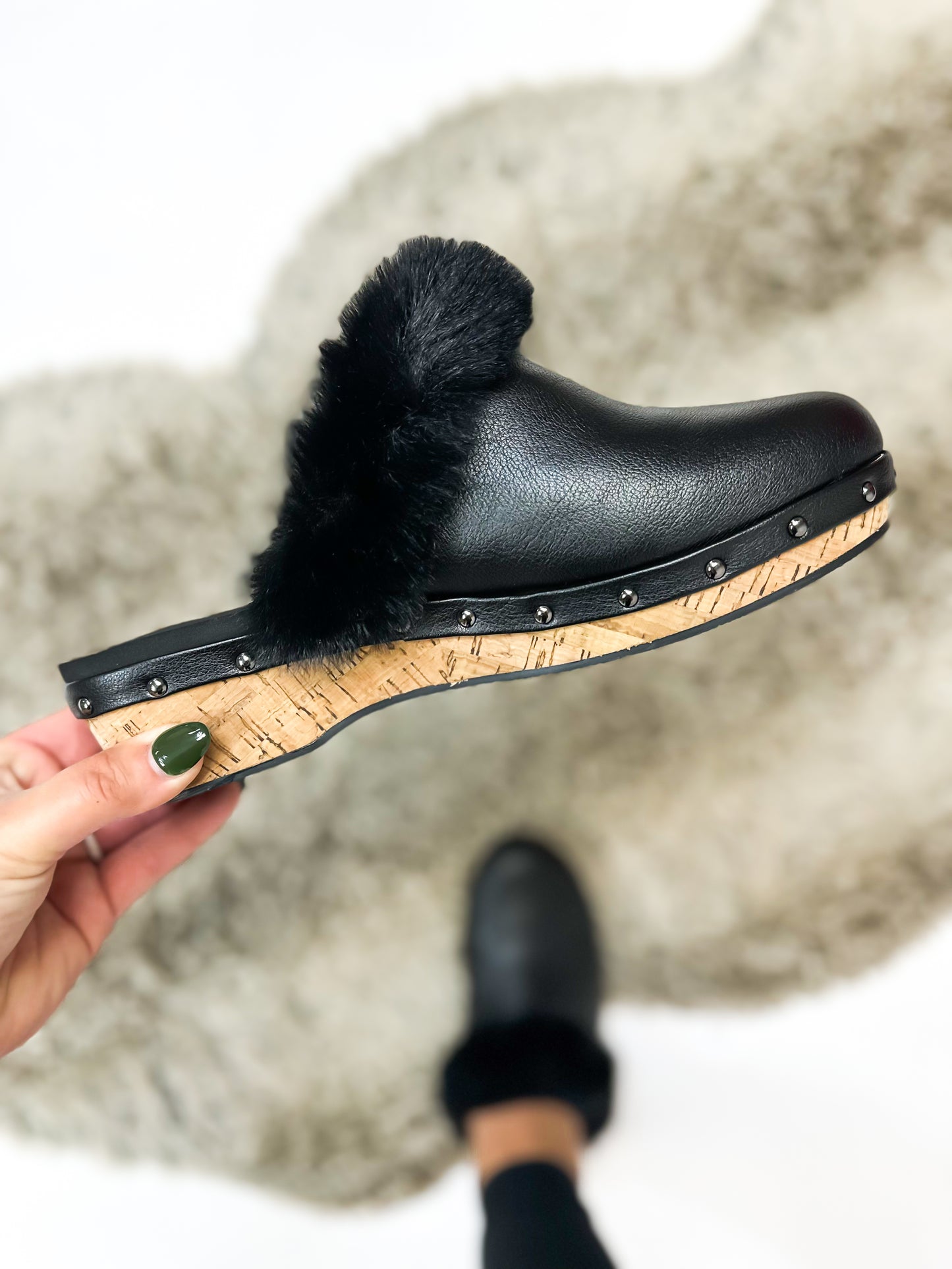 Chaussures amusantes Just Fur noires de Corky