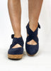 Corky's Navy Faux Suede Case Closed Shoes