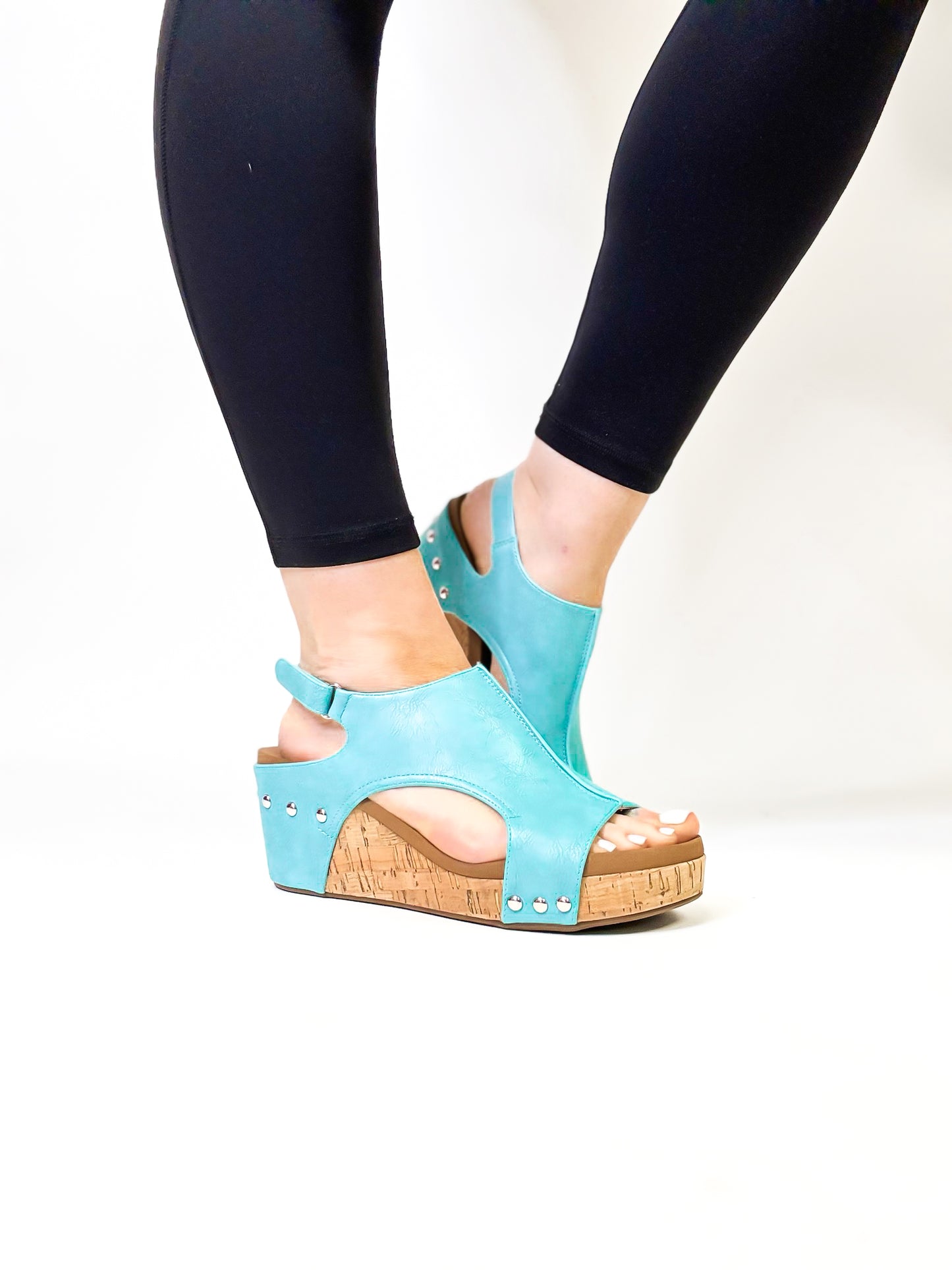 Corky's Teal Carley Sandals