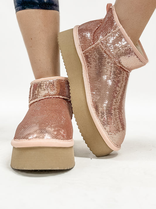 Presale:  Corky's Blush Sequins Room Service Boots