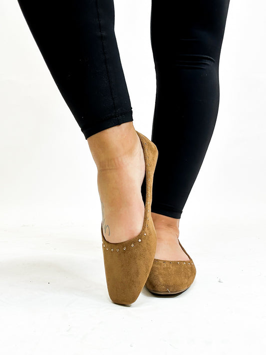 Corky's Tobacco Faux Suede Just In Time Flats