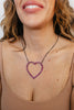 Tova Open Heart Necklace in Gunmetal - FINAL SALE