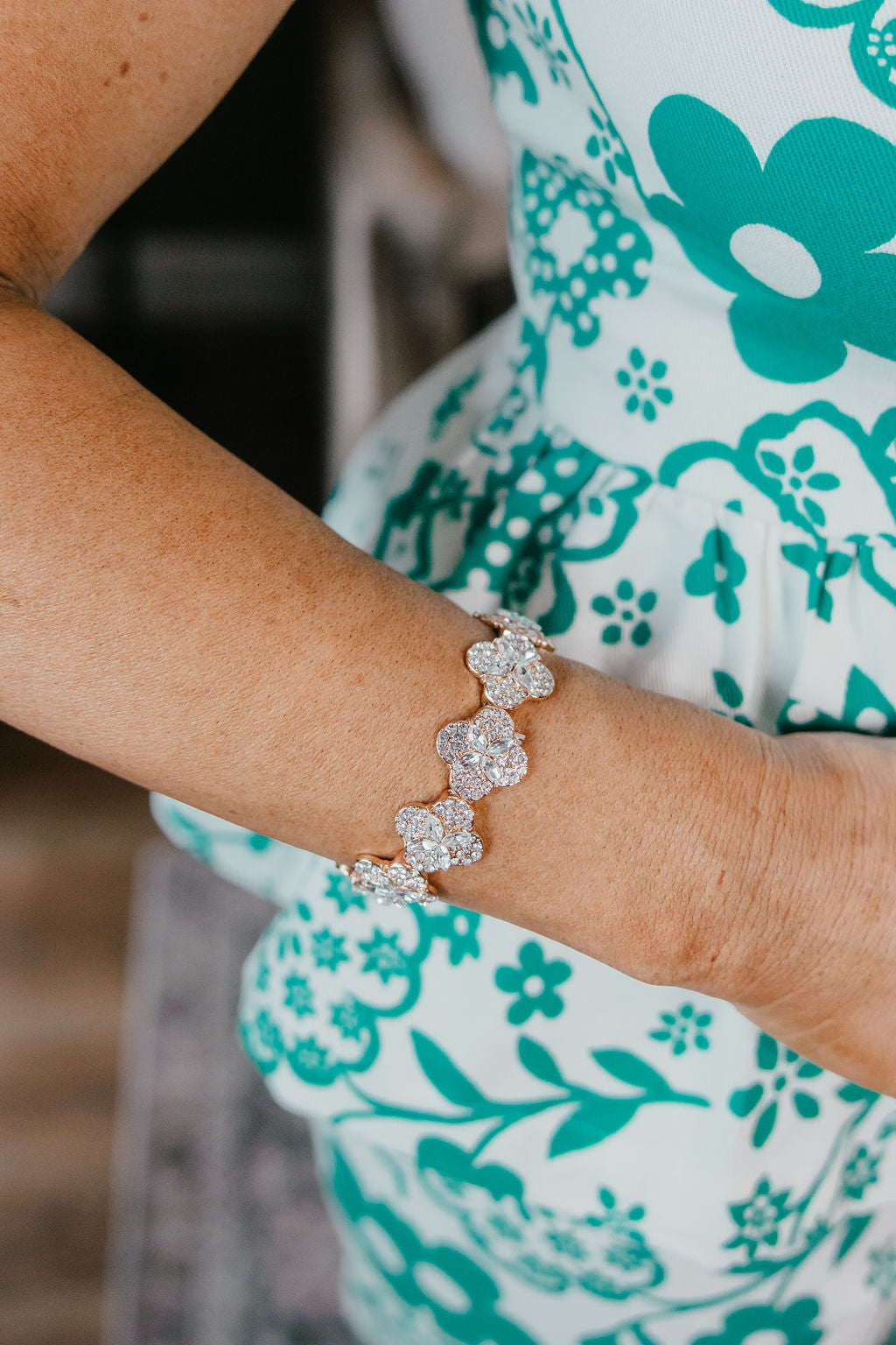 Cloud Nine Bracelet in Gold Plated With Clear Crystals