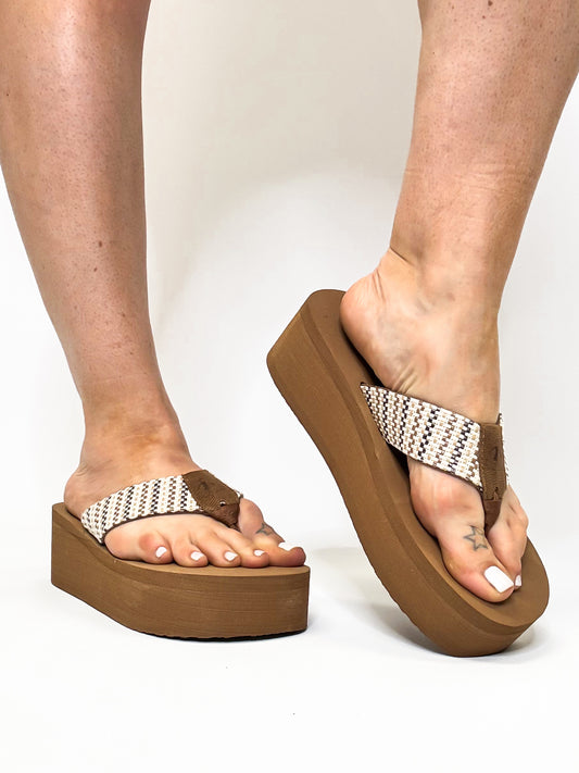 Corky's Tan Multi Take A Dip Sandals