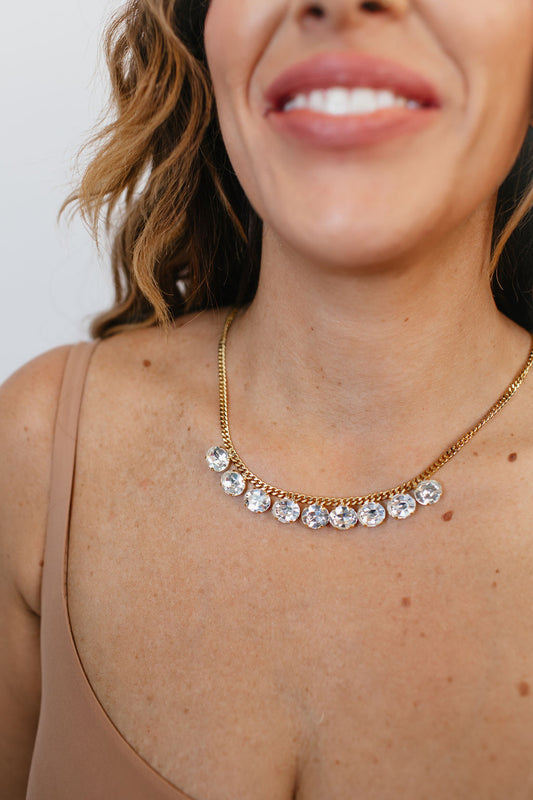 Tova Krystal Necklace in Antique Gold - FINAL SALE