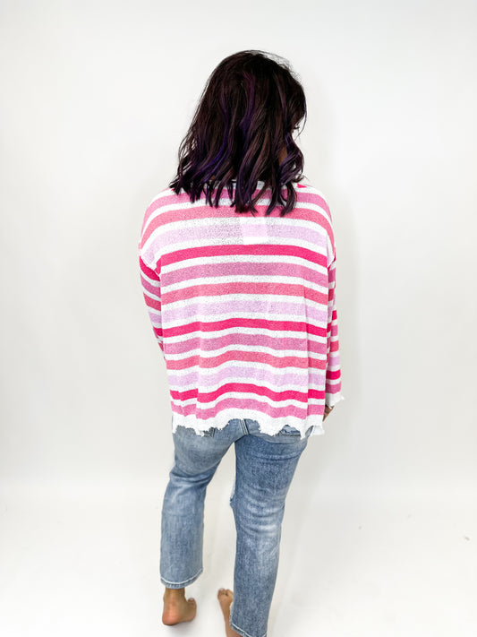 Stripes And Hearts Top