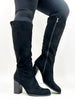 Bottes chaudes en faux daim noir de Corky