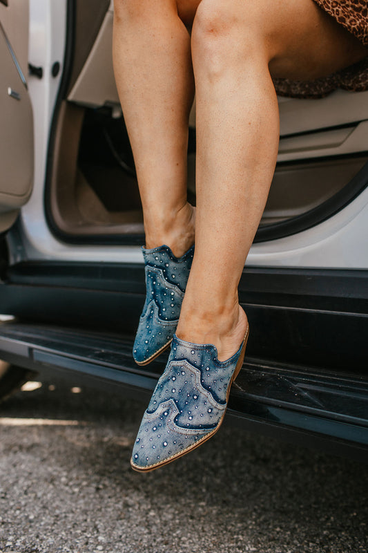Corkys Blue Washed Denim Tex Mex Boots