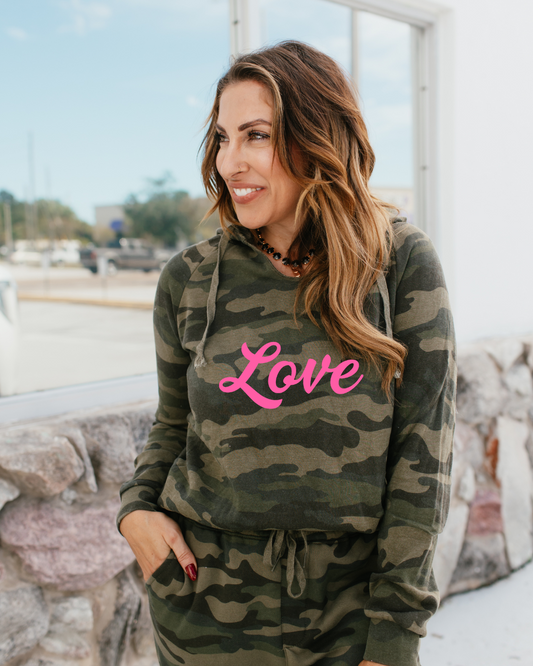 Love & Camo Graphic Hoodie