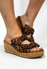 Corky's Leopard Bowed Up Sandals
