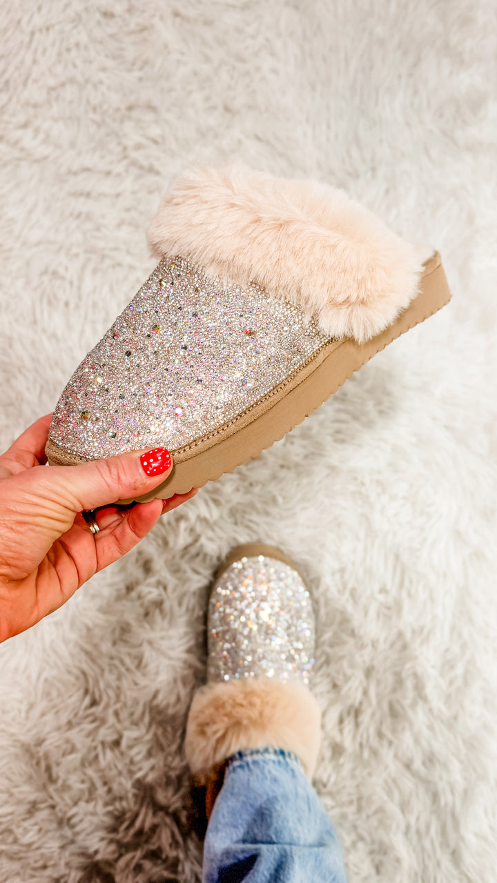 Corky's Clear Rhinestones Let's Order In Shoes