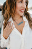 Tova Mini LA LA Love Necklace in Antique Silver Turquoise - FINAL SALE