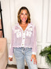 Retro Garden Patch Jacket in Lavender Multi