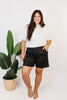 Chic & Comfy Belt Loop Shorts in Black - Reg & Curvy