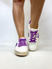 Corky's White Purple Friend Zone Sneakers