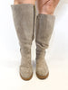 Corky's Grey Faux Suede Hay There Boots Wide Calf Friendly