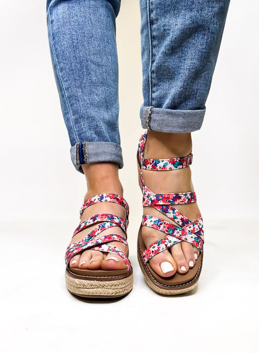 Corky's Red Mini Floral All Nighter Wedges