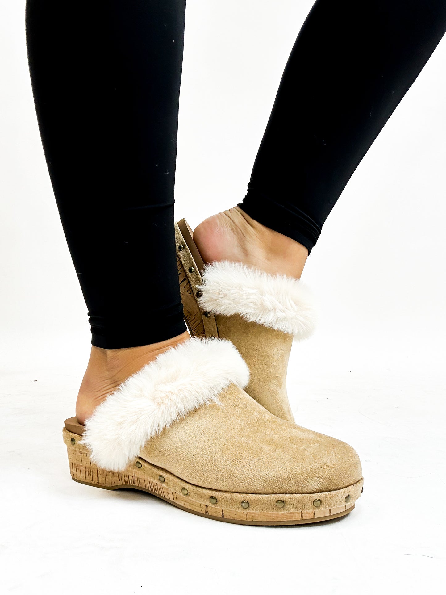 Corky's Camel Faux Suede Just Fur Fun Shoes