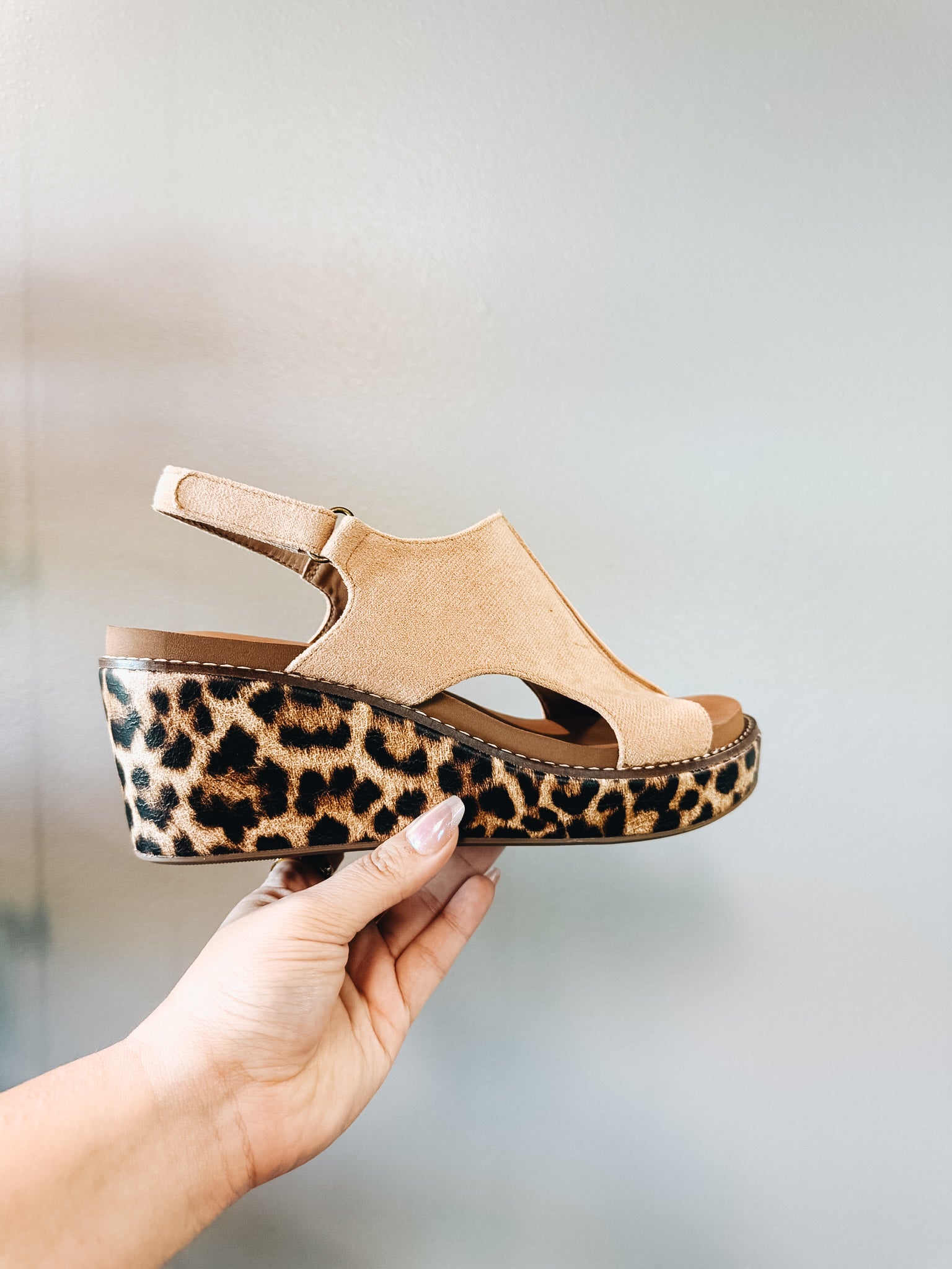 Corky's Camel Leopard Combo Carley Sandals