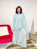 Bundled Up Lounge Set in Aqua - Reg/Curvy - FINAL SALE