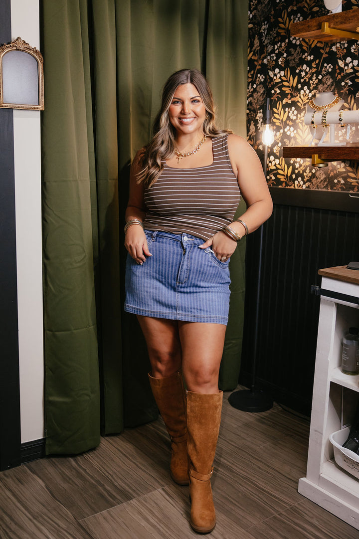 Risen True Blue Denim Skort